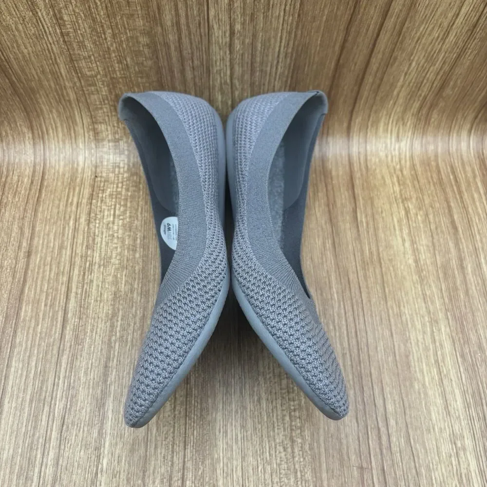 Allbirds Tree Breezers‎ Gray Knit Slip-On Round Toe Ballet Flats Women’s Size 9